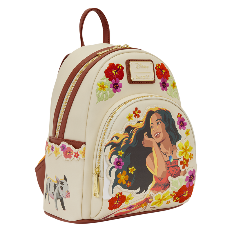 Loungefly Disney Moana Live Action Floral Mini Backpack