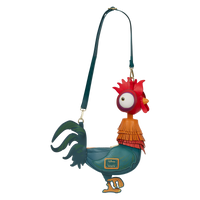 Moana Hei Hei figural crossbody bag by Loungefly featuring colorful rooster design