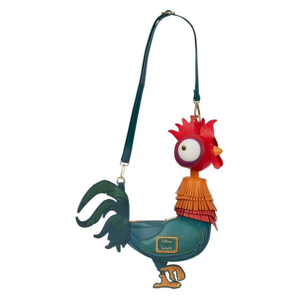 Moana Hei Hei figural crossbody bag by Loungefly featuring colorful rooster design