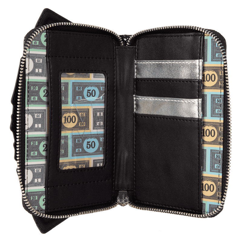Monopoly 90th Anniversary Money Glitter Zip Around Wallet