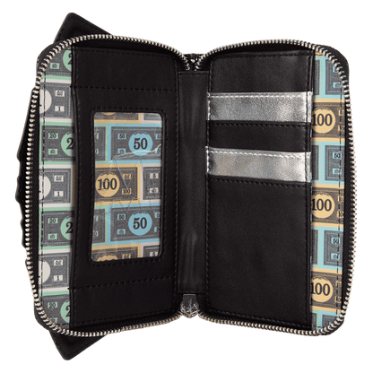 Monopoly 90th Anniversary Money Glitter Zip Around Wallet