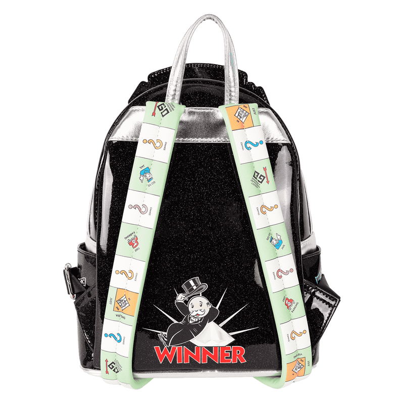 Loungefly Monopoly 90th Anniversary Mr. Monopoly Glitter Cosplay Mini Backpack
