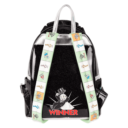 Loungefly Monopoly 90th Anniversary Mr. Monopoly Glitter Cosplay Mini Backpack