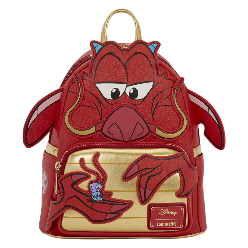 Mulan Mushu Glitter Cosplay Mini Backpack Loungefly Disney