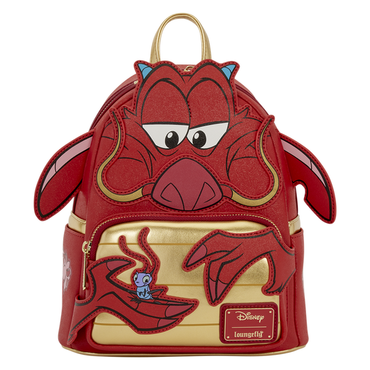 Mulan Mushu Glitter Cosplay Mini Backpack Loungefly Disney
