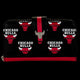 Black wallet with Chicago Bulls logo on a white background