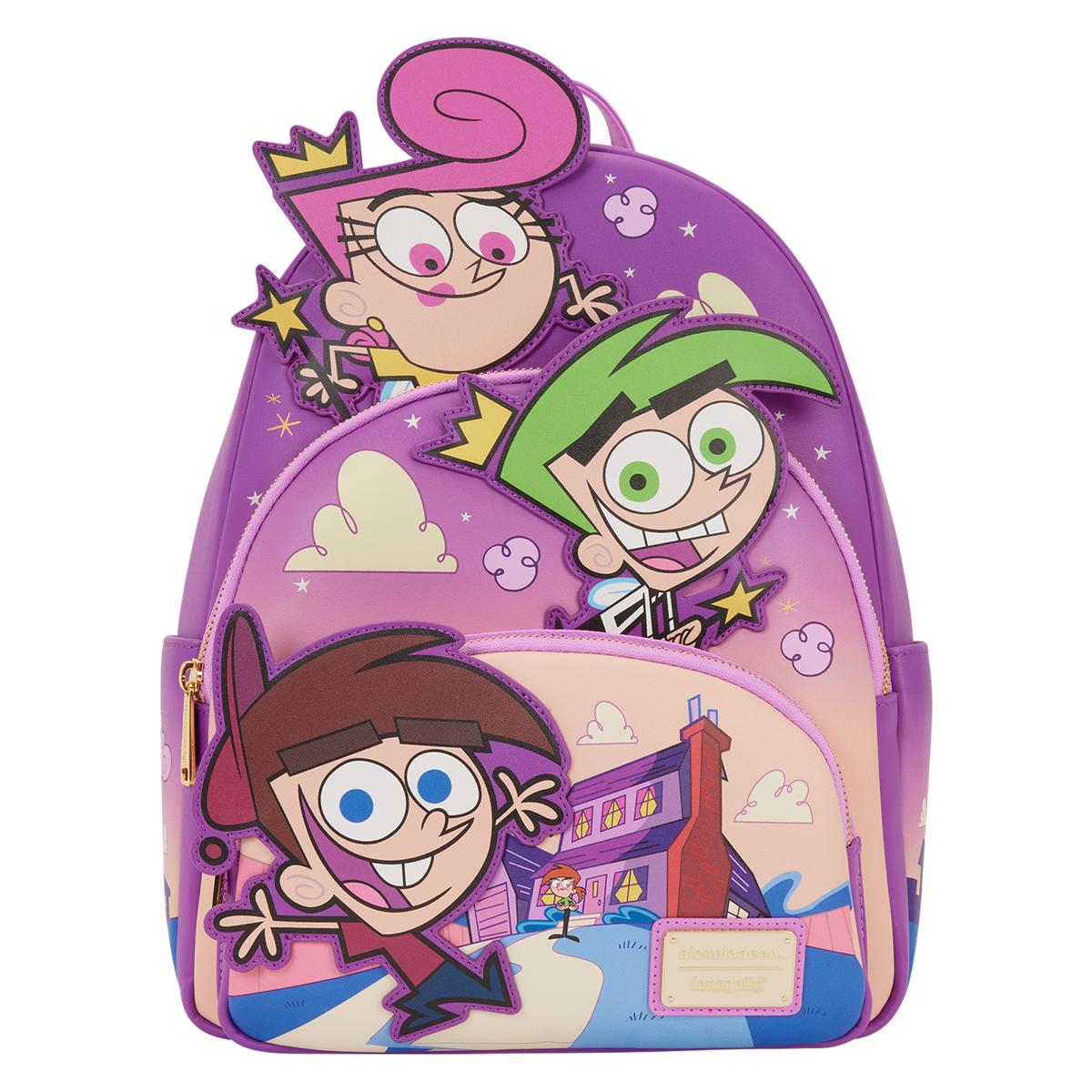 Fairly OddParents Triple Pocket Glow Midi Backpack front