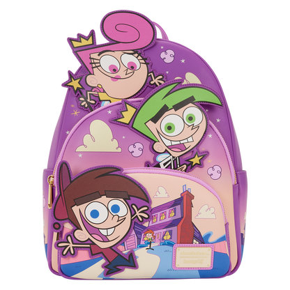 Fairly OddParents Triple Pocket Glow Midi Backpack front