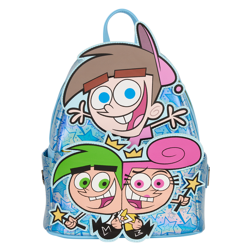 Loungefly Nickelodeon The Fairly OddParents Timmy Cosmo & Wanda Glow NYCC Exclusive Mini Backpack