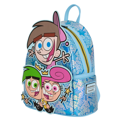 Loungefly Nickelodeon The Fairly OddParents Timmy Cosmo & Wanda Glow NYCC Exclusive Mini Backpack