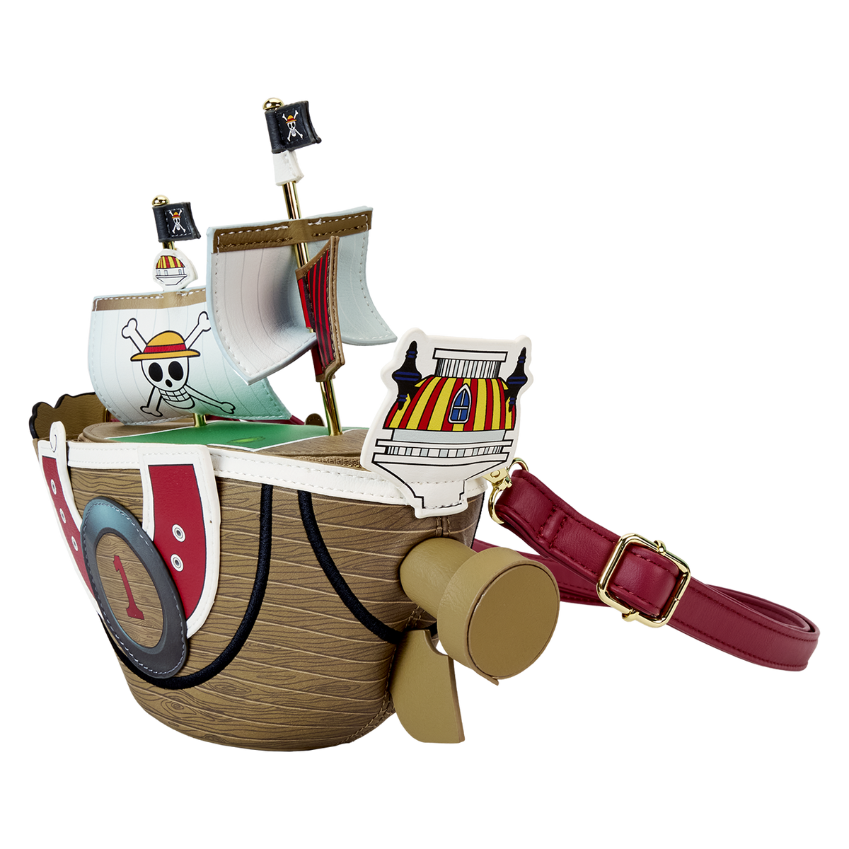 One Piece Thousand Sunny Ship Figural Crossbody Bag