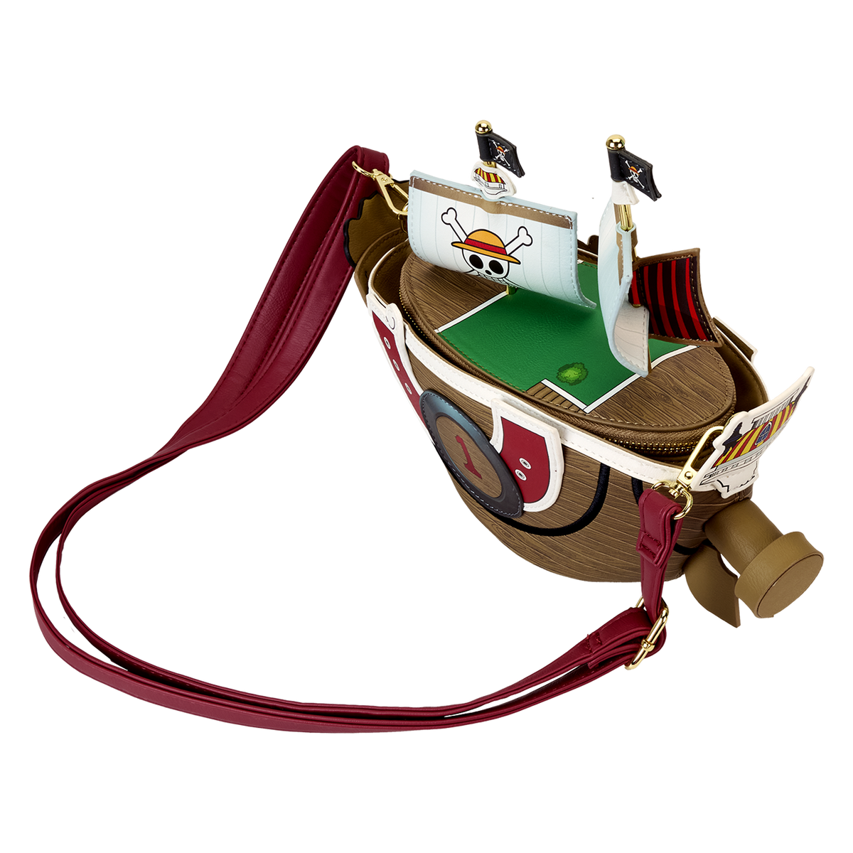 One Piece Thousand Sunny Ship Figural Crossbody Bag