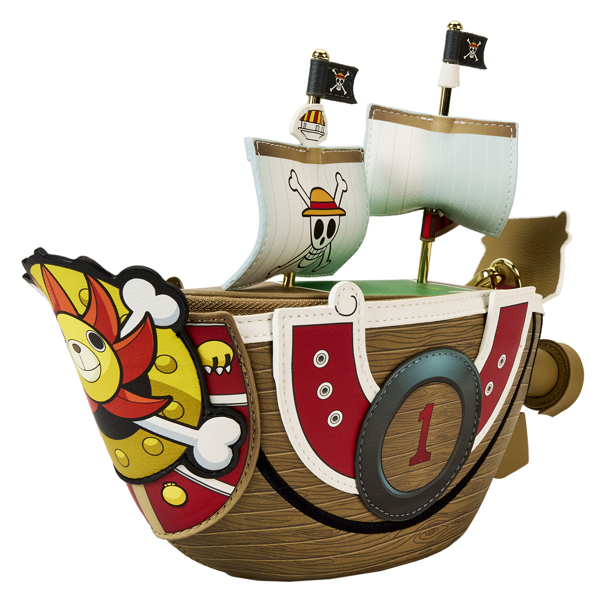 One Piece Thousand Sunny Ship Figural Crossbody Bag