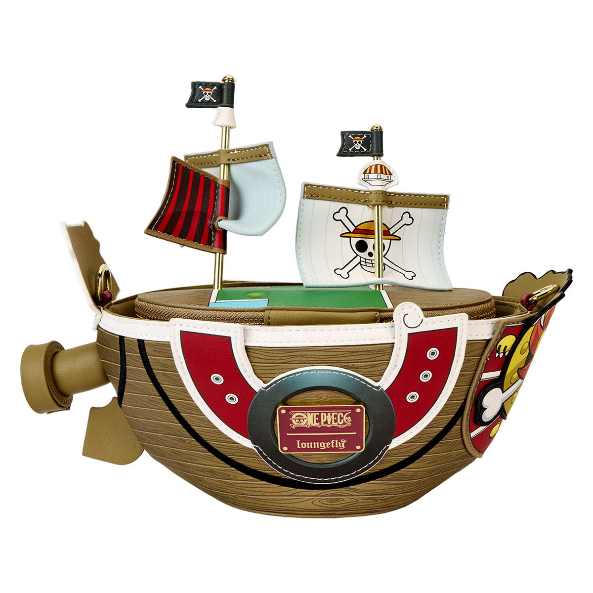 One Piece Thousand Sunny Ship Figural Crossbody Bag