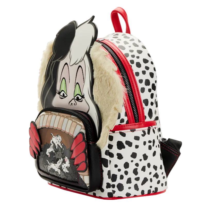 Backpack with cartoon character design on a white background