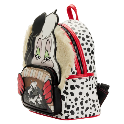 Backpack with cartoon character design on a white background