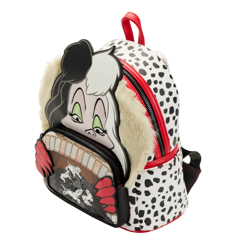 Backpack with cartoon character design on a white background