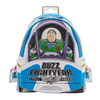 Backpack designed like Buzz Lightyear from Toy Story, featuring a clear window with the character's face.