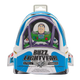 Backpack designed like Buzz Lightyear from Toy Story, featuring a clear window with the character's face.