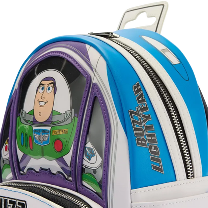 Backpack with Buzz Lightyear design on a white background