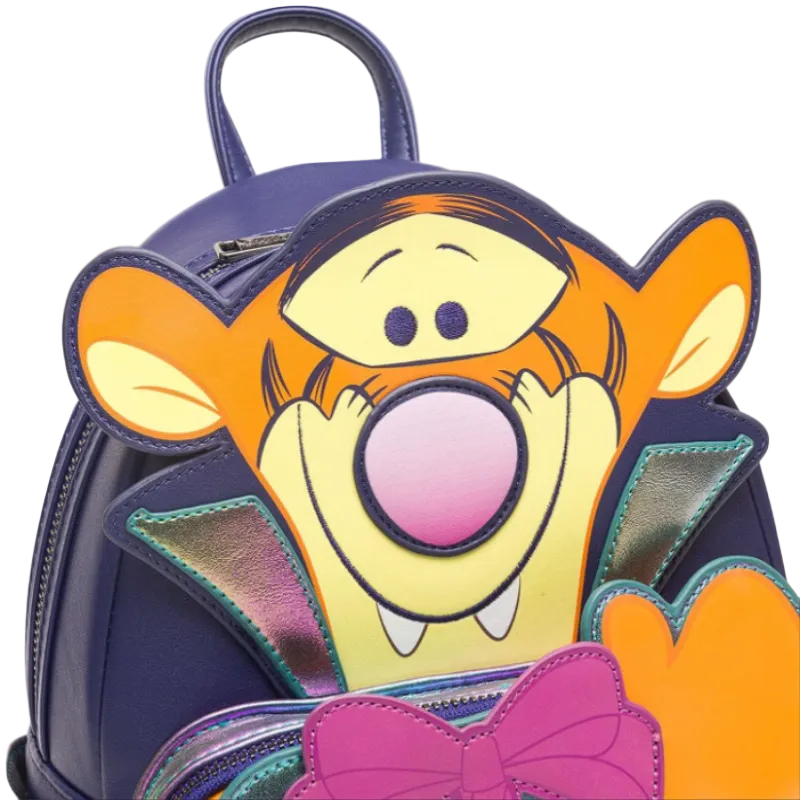 Backpack with cartoon character face on a white background