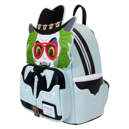 Backpack with cartoon character face on a white background