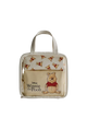 Transparent handbag with Winnie the Pooh design on a light gray background