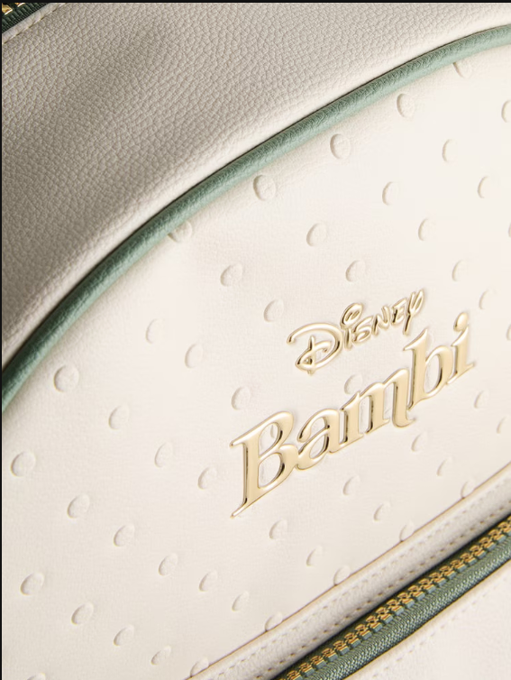 Close-up of a product with 'Disney Bambi' branding on a textured surface.