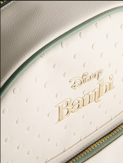 Close-up of a product with 'Disney Bambi' branding on a textured surface.