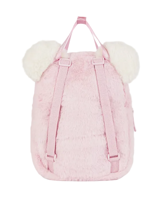 Disney Minnie Mouse Fluffy Backpack with Zip Compartments
