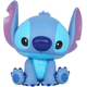 Blue cartoon character with purple ears on a white background