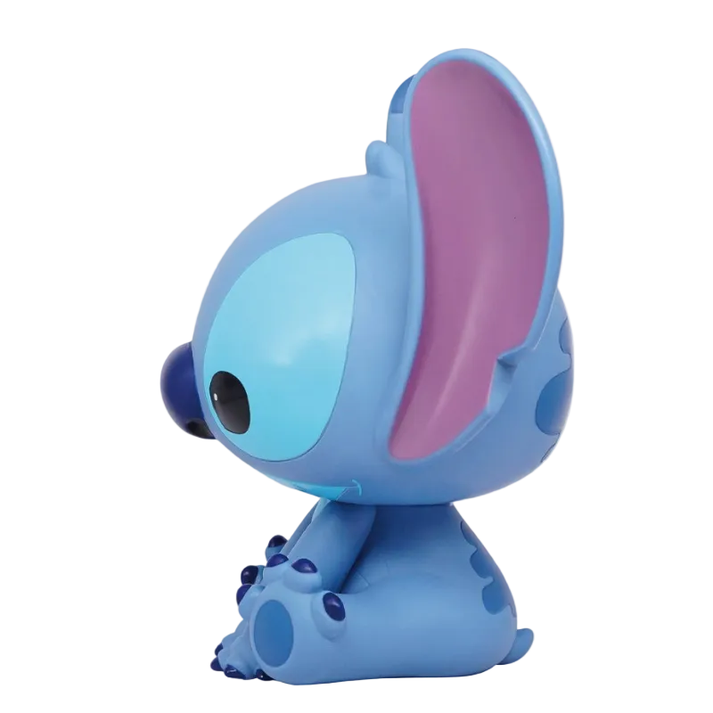 Blue cartoon character with large ears on a white background