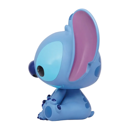 Blue cartoon character with large ears on a white background