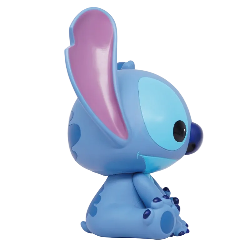 Blue cartoon character with large ears on a white background