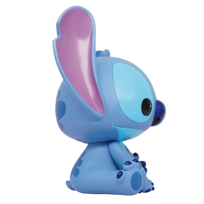 Blue cartoon character with large ears on a white background