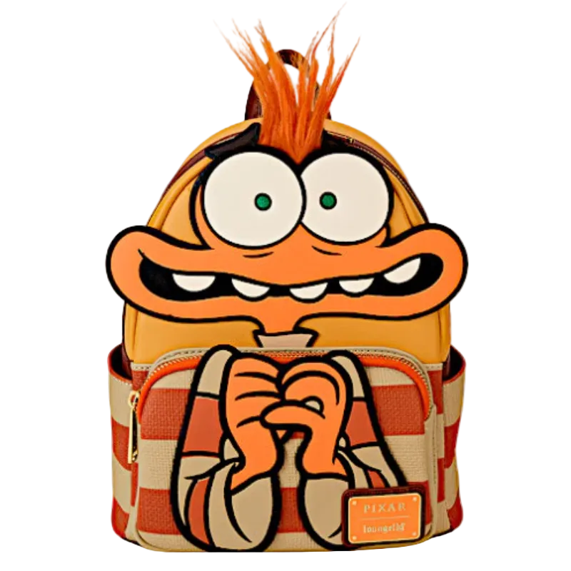 Backpack with cartoon character design on a white background