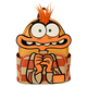 Backpack with cartoon character design on a white background