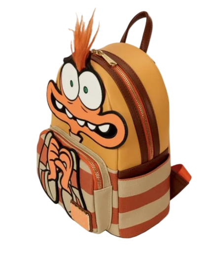 Backpack with cartoon character design on a white background
