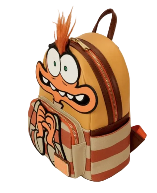 Backpack with cartoon character design on a white background