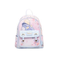 Backpack with cartoon characters on a white background