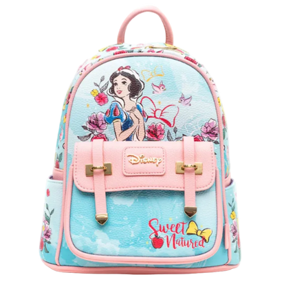 Backpack with Disney princess design on a white background