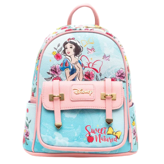 Backpack with Disney princess design on a white background