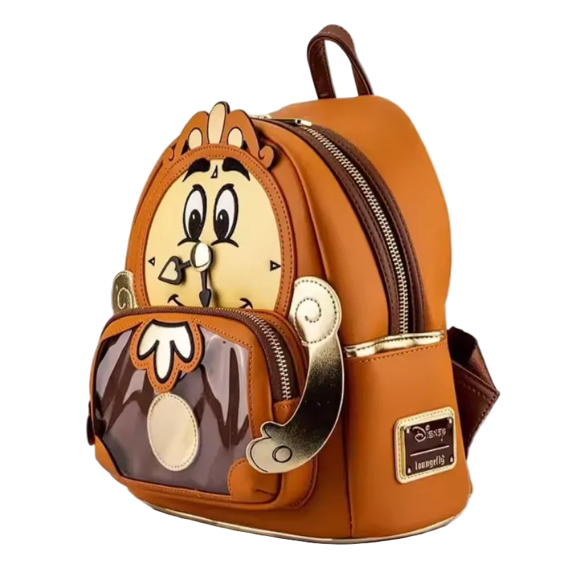 Backpack with cartoon character face on a white background