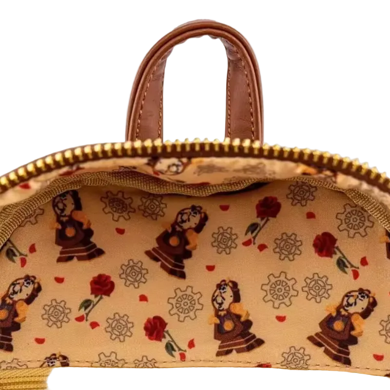 Close-up of a bag with character pattern on a beige background