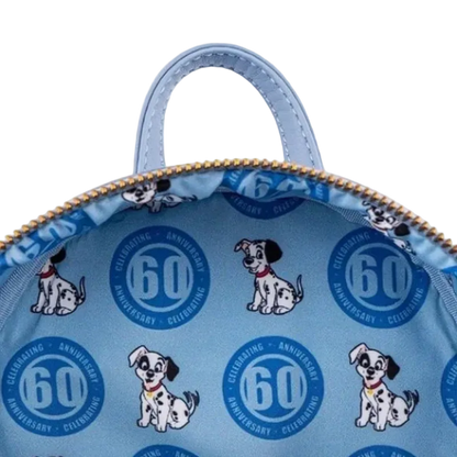 Blue bag with Dalmatian dog pattern and '60th Anniversary' text on a white background