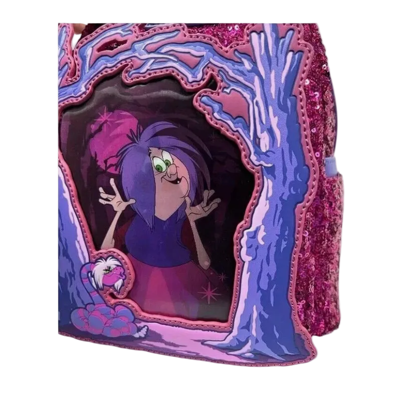 Loungefly Disney Sword in the Stone Madam Mim Lenticular Sequin Mini Backpack - UK Exclusive