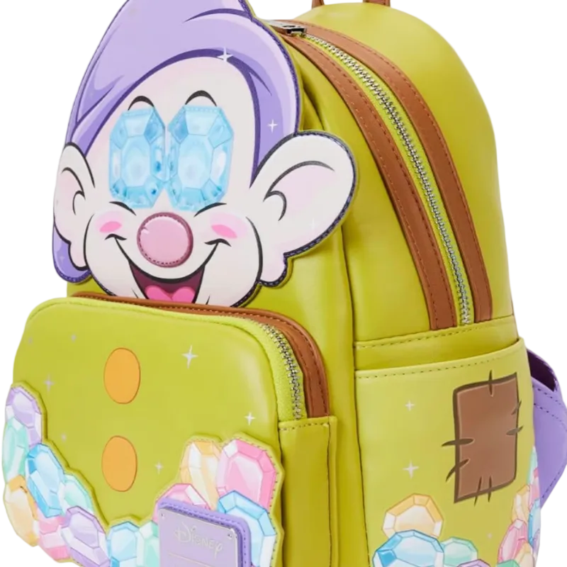 Backpack with cartoon character face on a white background