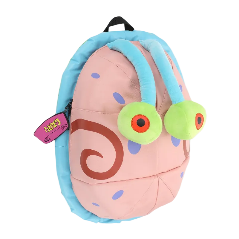 Children's backpack with cartoonish design on a white background