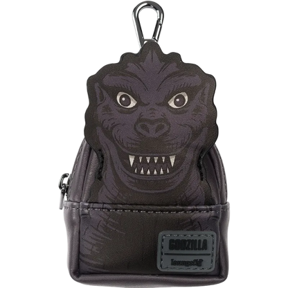 Keychain with a Godzilla design on a white background