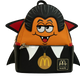 Backpack with cartoon character design featuring a McDonald's logo, on a white background.